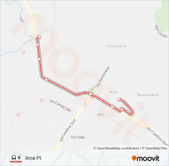 6 Bus Line Map