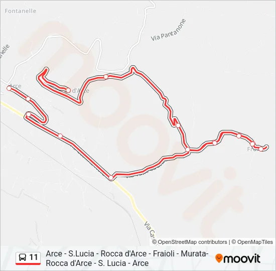 11 Bus Line Map
