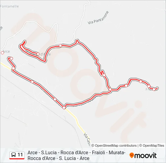 11 Bus Line Map