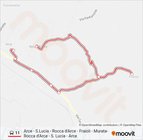 11 Bus Line Map