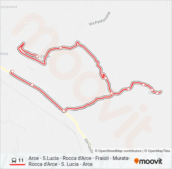 11 Bus Line Map