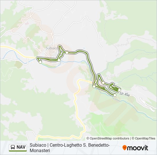 Percorso linea  NAV