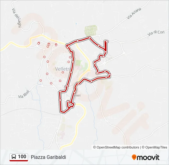 100 Bus Line Map