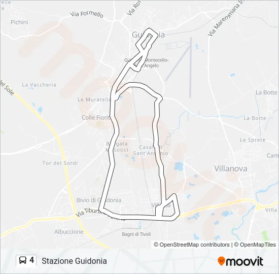 4 Bus Line Map