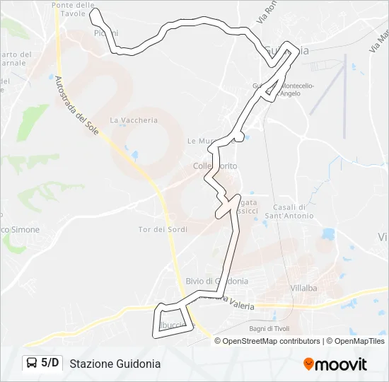 5/D Bus Line Map