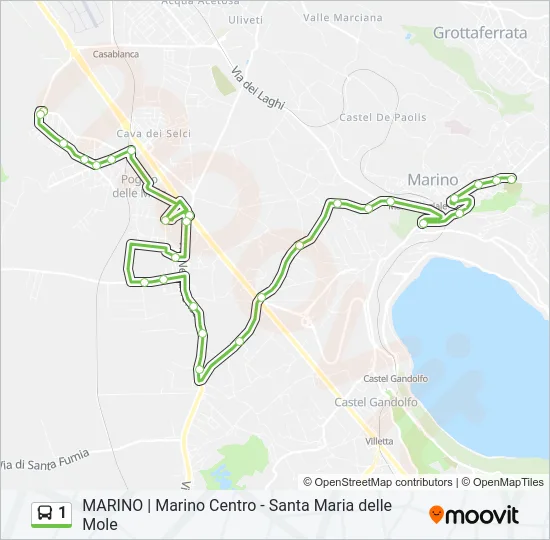 1 Bus Line Map