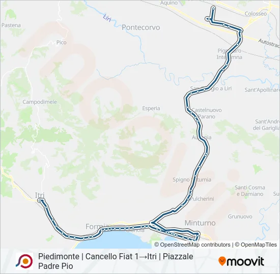 COTRAL Bus Line Map