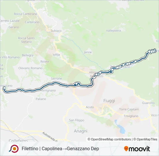 COTRAL Bus Line Map