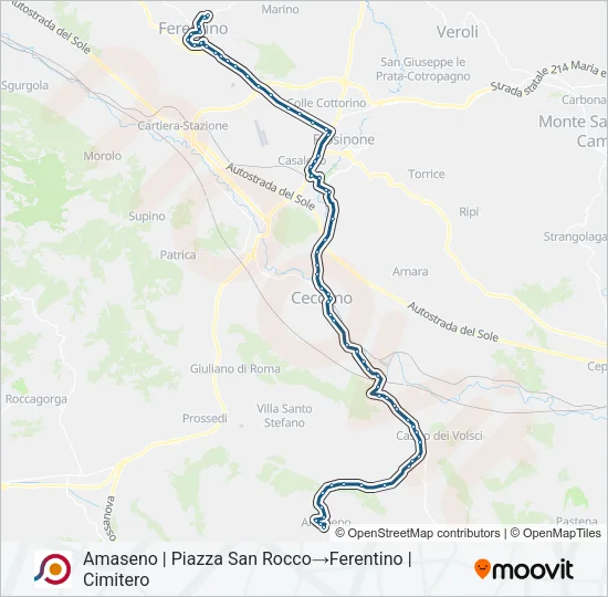 COTRAL Bus Line Map