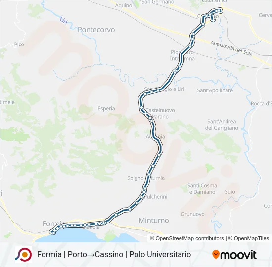 COTRAL Bus Line Map