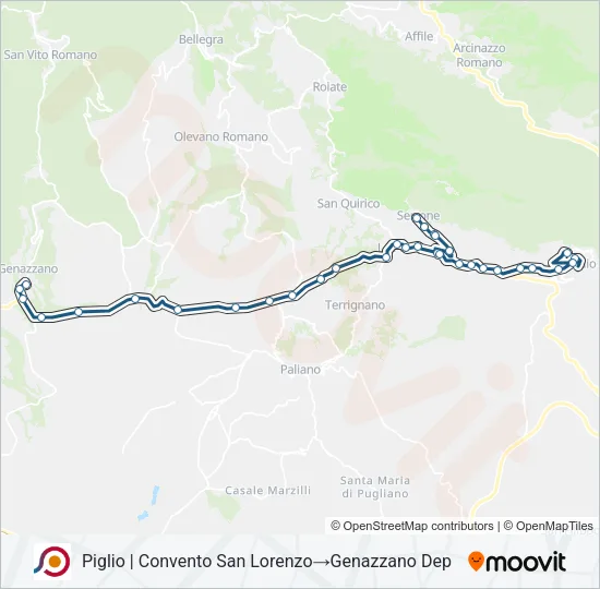 COTRAL Bus Line Map