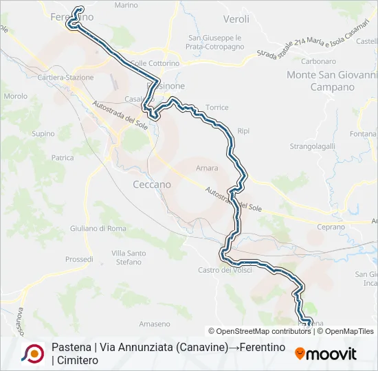 COTRAL Bus Line Map