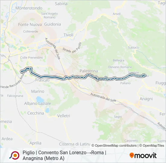 COTRAL Bus Line Map