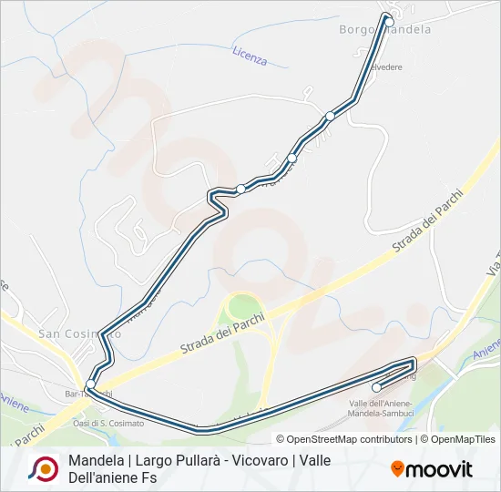 COTRAL Bus Line Map
