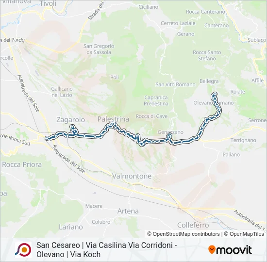 COTRAL Bus Line Map
