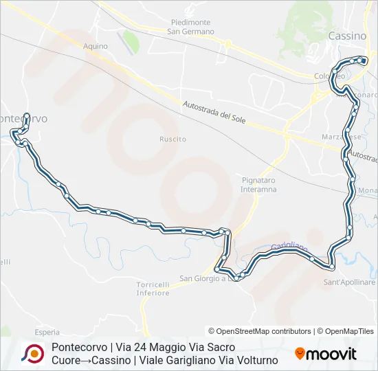 COTRAL Bus Line Map