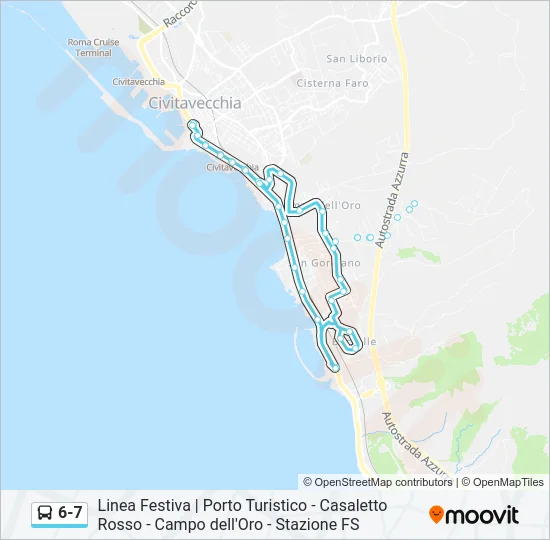 6-7 Bus Line Map