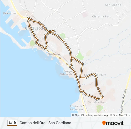 6 Bus Line Map