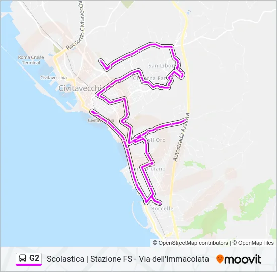 G2 Bus Line Map