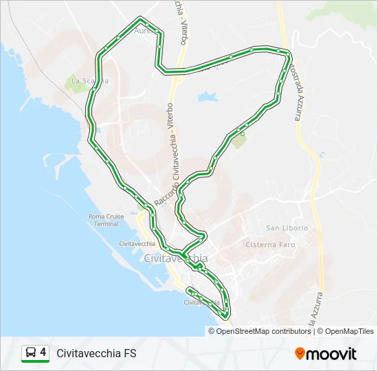 4 Bus Line Map