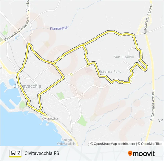 2 Bus Line Map