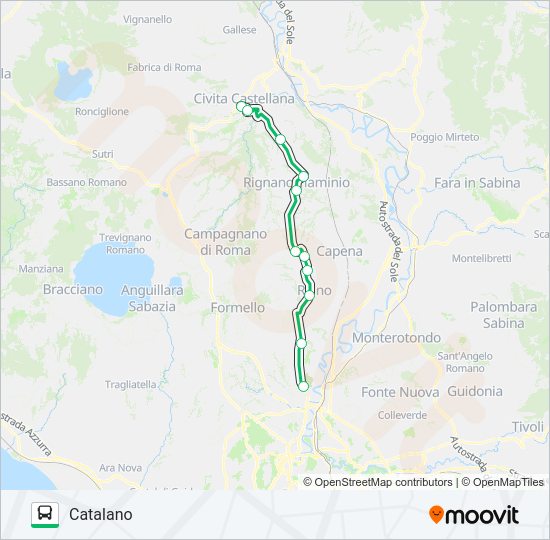 Percorso linea  SHUTTLE - RM-VT