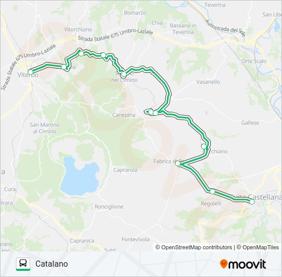 Percorso linea  SHUTTLE - RM-VT