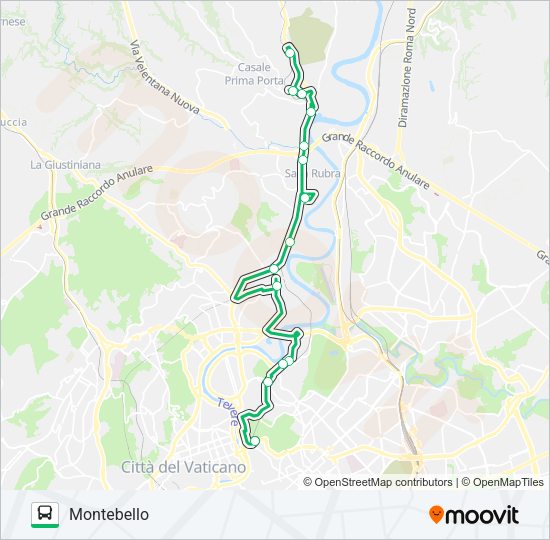 Percorso linea  SHUTTLE - RM-VT