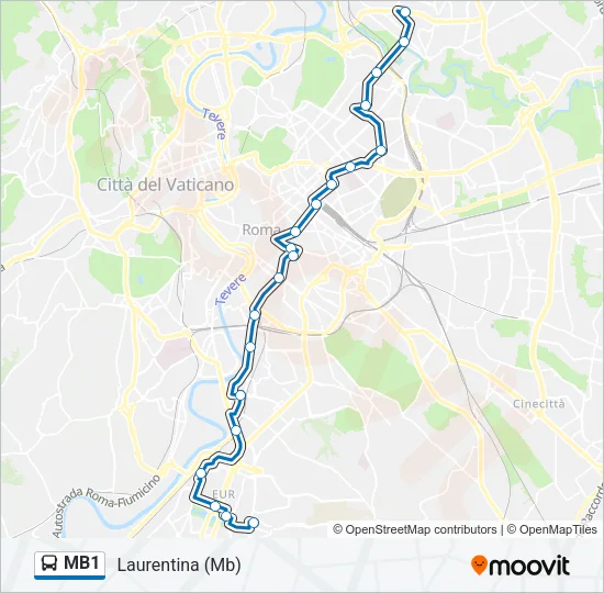 Percorso linea bus MB1