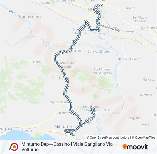 COTRAL Bus Line Map