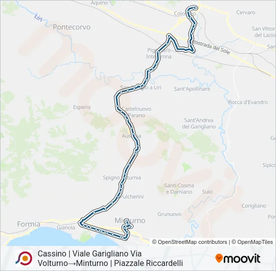 COTRAL Bus Line Map