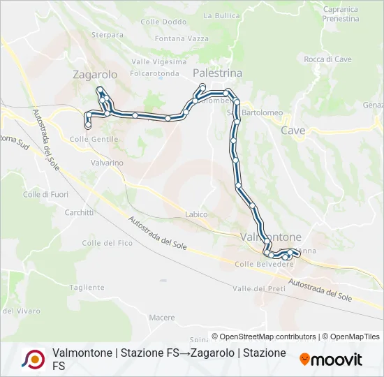 COTRAL Bus Line Map
