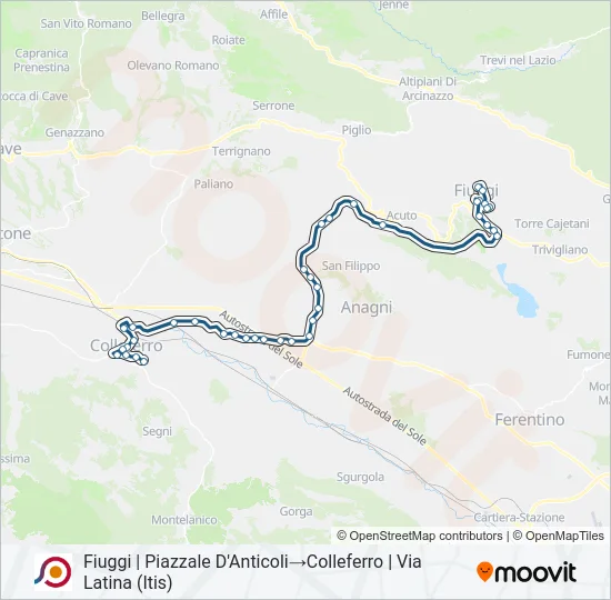 COTRAL Bus Line Map