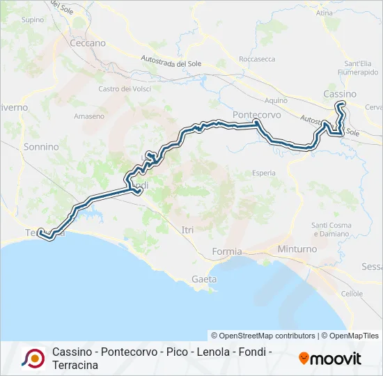 COTRAL Bus Line Map