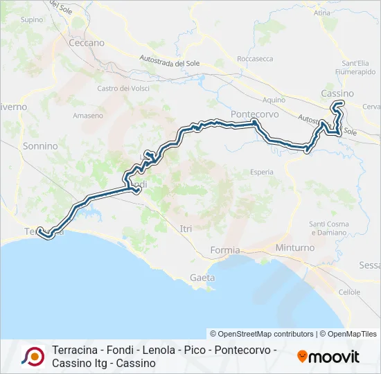 COTRAL Bus Line Map