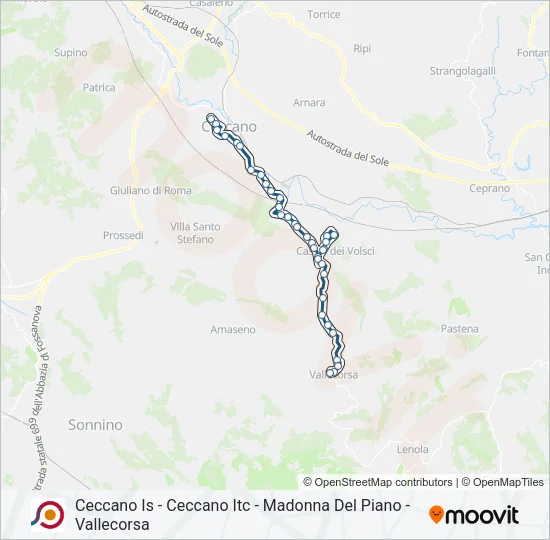 COTRAL Bus Line Map