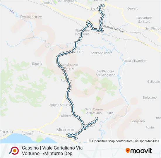 COTRAL Bus Line Map