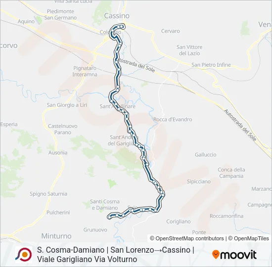 COTRAL Bus Line Map