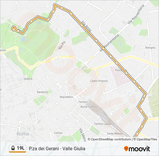 19L Light Rail Line Map