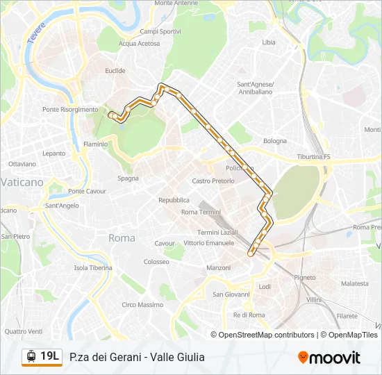 19L Light Rail Line Map