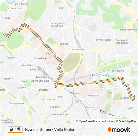 19L Light Rail Line Map