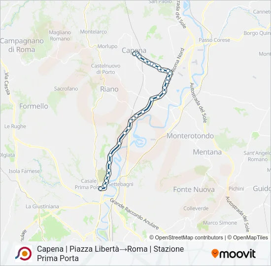 COTRAL Bus Line Map