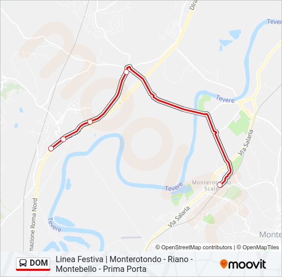 Percorso linea bus DOM
