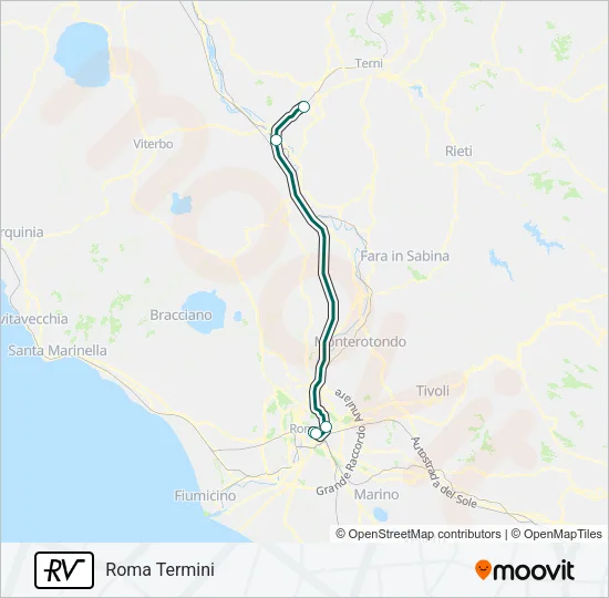 RV Train Line Map