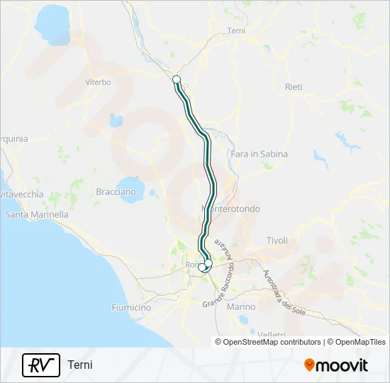 RV Train Line Map