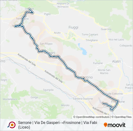 COTRAL Bus Line Map