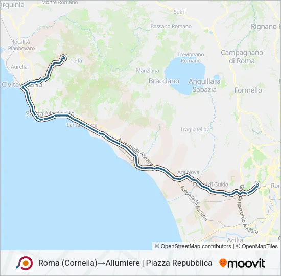 COTRAL Bus Line Map