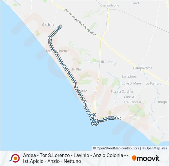 COTRAL Bus Line Map