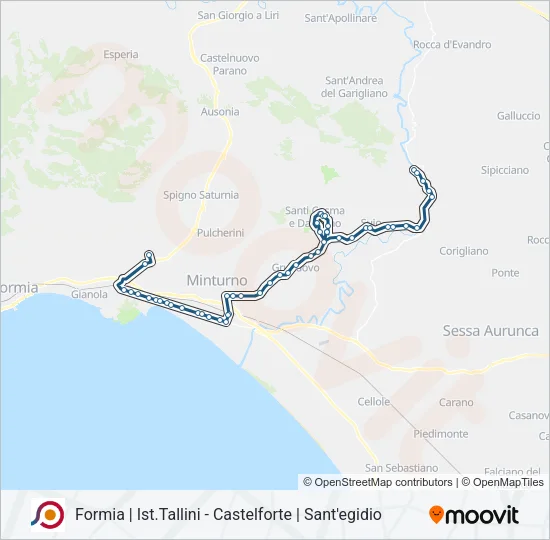 COTRAL Bus Line Map