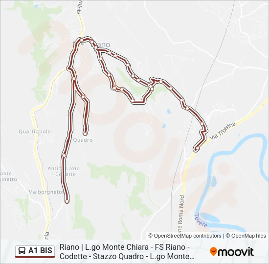 A1 BIS Bus Line Map
